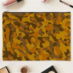 Brown and Orange Camouflage Cosmetic Bag (XXXL) Front