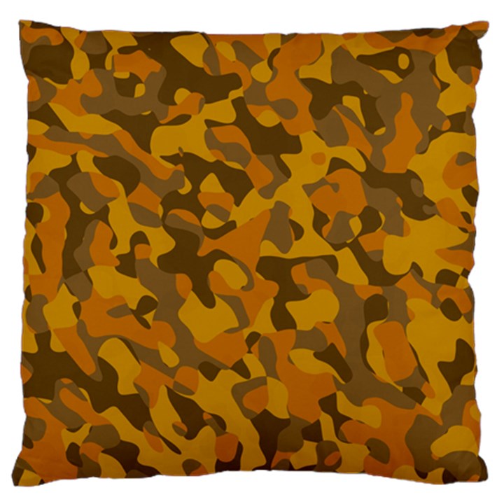 Brown and Orange Camouflage Standard Flano Cushion Case (Two Sides)