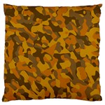 Brown and Orange Camouflage Standard Flano Cushion Case (Two Sides) Back