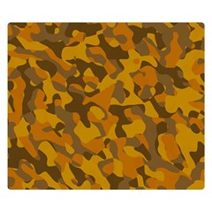 Brown And Orange Camouflage Double Sided Flano Blanket (small)  by SpinnyChairDesigns