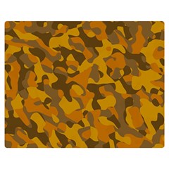 Brown And Orange Camouflage Double Sided Flano Blanket (medium)  by SpinnyChairDesigns