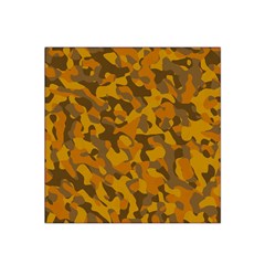 Brown And Orange Camouflage Satin Bandana Scarf by SpinnyChairDesigns