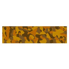 Brown And Orange Camouflage Satin Scarf (oblong) by SpinnyChairDesigns