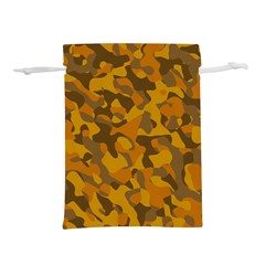 Brown And Orange Camouflage Lightweight Drawstring Pouch (m) by SpinnyChairDesigns