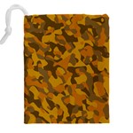 Brown and Orange Camouflage Drawstring Pouch (5XL) Back