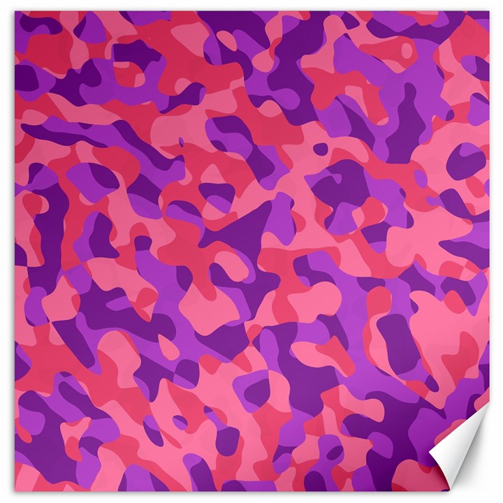 Pink and Purple Camouflage Canvas 20  x 20 