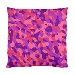 Pink And Purple Camouflage Standard Cushion Case (two Sides) by SpinnyChairDesigns