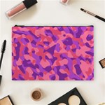 Pink and Purple Camouflage Cosmetic Bag (Large) Front