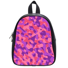 Pink And Purple Camouflage School Bag (small) by SpinnyChairDesigns