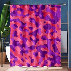 Pink And Purple Camouflage Shower Curtain 60  X 72  (medium)  by SpinnyChairDesigns