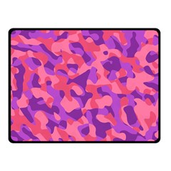 Pink And Purple Camouflage Double Sided Fleece Blanket (small)  by SpinnyChairDesigns