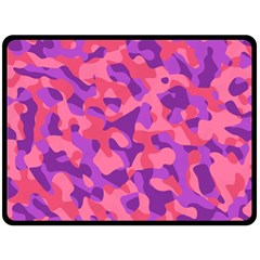 Pink And Purple Camouflage Double Sided Fleece Blanket (large)  by SpinnyChairDesigns