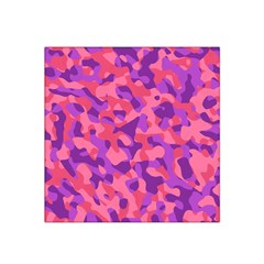 Pink And Purple Camouflage Satin Bandana Scarf by SpinnyChairDesigns