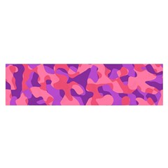 Pink And Purple Camouflage Satin Scarf (oblong) by SpinnyChairDesigns