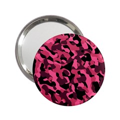 Black And Pink Camouflage Pattern 2 25  Handbag Mirrors by SpinnyChairDesigns