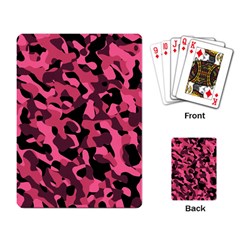 Black And Pink Camouflage Pattern Playing Cards Single Design (rectangle) by SpinnyChairDesigns