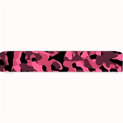 Black And Pink Camouflage Pattern Small Bar Mats by SpinnyChairDesigns