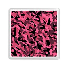 Black And Pink Camouflage Pattern Memory Card Reader (square) by SpinnyChairDesigns