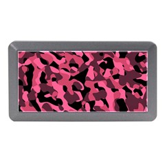 Black And Pink Camouflage Pattern Memory Card Reader (mini) by SpinnyChairDesigns