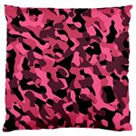 Black and Pink Camouflage Pattern Large Cushion Case (Two Sides) Back