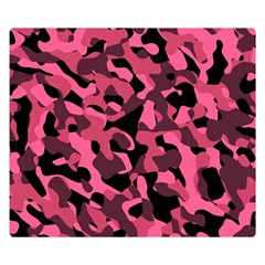 Black And Pink Camouflage Pattern Double Sided Flano Blanket (small)  by SpinnyChairDesigns