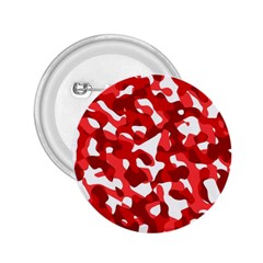 Red And White Camouflage Pattern 2 25  Buttons by SpinnyChairDesigns