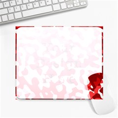 Red And White Camouflage Pattern Large Mousepads by SpinnyChairDesigns