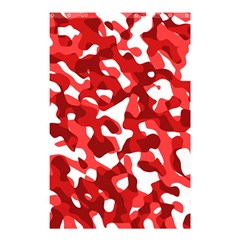 Red And White Camouflage Pattern Shower Curtain 48  X 72  (small)  by SpinnyChairDesigns