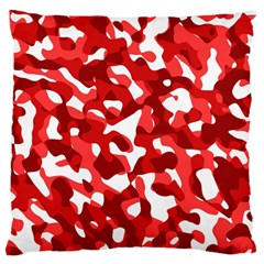 Red And White Camouflage Pattern Standard Flano Cushion Case (one Side) by SpinnyChairDesigns