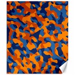 Blue and Orange Camouflage Pattern Canvas 20  x 24  19.57 x23.15  Canvas - 1