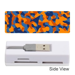 Blue And Orange Camouflage Pattern Memory Card Reader (stick) by SpinnyChairDesigns