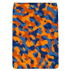 Blue And Orange Camouflage Pattern Removable Flap Cover (l) by SpinnyChairDesigns