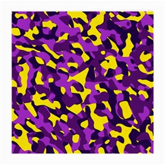 Purple And Yellow Camouflage Pattern Medium Glasses Cloth