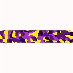 Purple And Yellow Camouflage Pattern Small Bar Mats by SpinnyChairDesigns