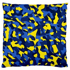 Blue And Yellow Camouflage Pattern Standard Flano Cushion Case (one Side)