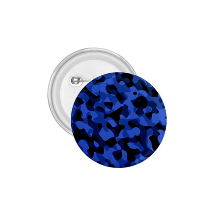 Black and Blue Camouflage Pattern 1.75  Buttons