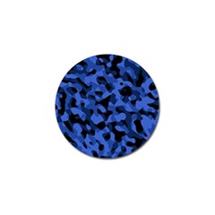 Black And Blue Camouflage Pattern Golf Ball Marker (10 Pack) by SpinnyChairDesigns