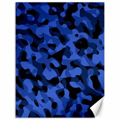 Black And Blue Camouflage Pattern Canvas 12  X 16  by SpinnyChairDesigns