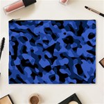 Black and Blue Camouflage Pattern Cosmetic Bag (XL) Front