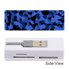 Black And Blue Camouflage Pattern Memory Card Reader (stick) by SpinnyChairDesigns