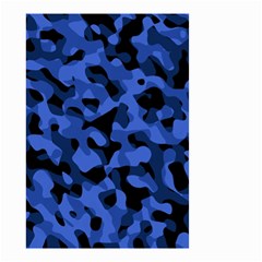 Black And Blue Camouflage Pattern Small Garden Flag (two Sides) by SpinnyChairDesigns