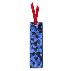 Black And Blue Camouflage Pattern Small Book Marks by SpinnyChairDesigns