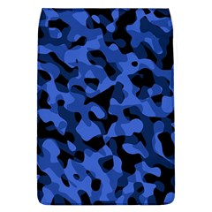 Black And Blue Camouflage Pattern Removable Flap Cover (l) by SpinnyChairDesigns