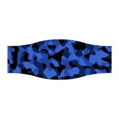 Black And Blue Camouflage Pattern Stretchable Headband by SpinnyChairDesigns