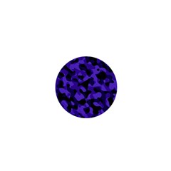 Purple Black Camouflage Pattern 1  Mini Magnets by SpinnyChairDesigns