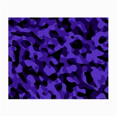 Purple Black Camouflage Pattern Small Glasses Cloth by SpinnyChairDesigns