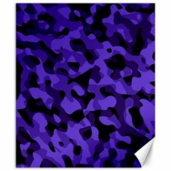 Purple Black Camouflage Pattern Canvas 20  X 24  by SpinnyChairDesigns