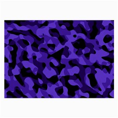 Purple Black Camouflage Pattern Large Glasses Cloth by SpinnyChairDesigns