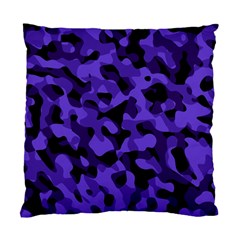 Purple Black Camouflage Pattern Standard Cushion Case (two Sides) by SpinnyChairDesigns