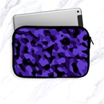 Purple Black Camouflage Pattern Apple iPad Mini Zipper Cases Front